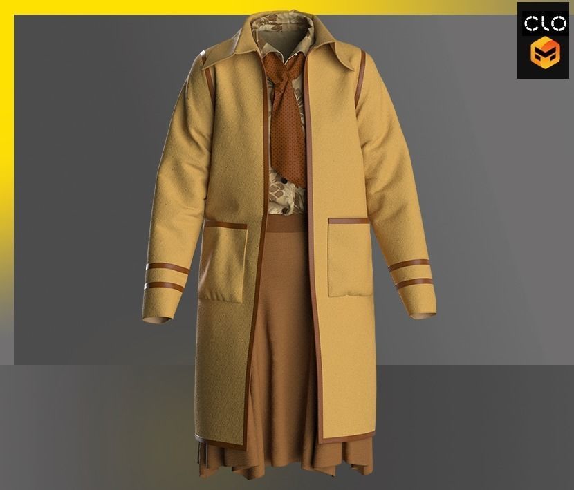 Female Outfit 3D model_4