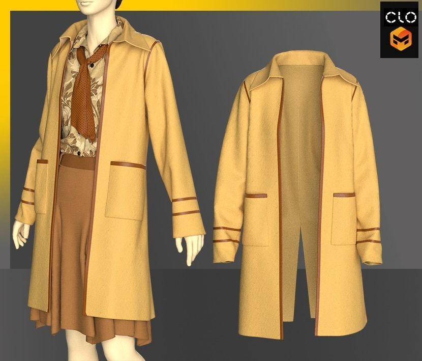 Female Outfit 3D model_8