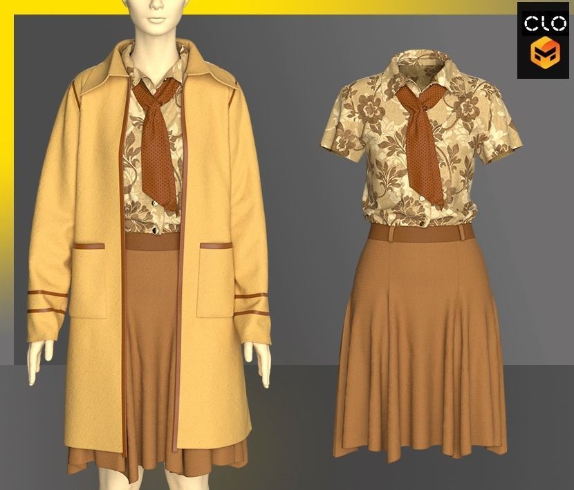 Female Outfit 3D model_3