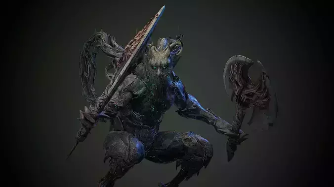 Forest Creature Low-poly 3D model