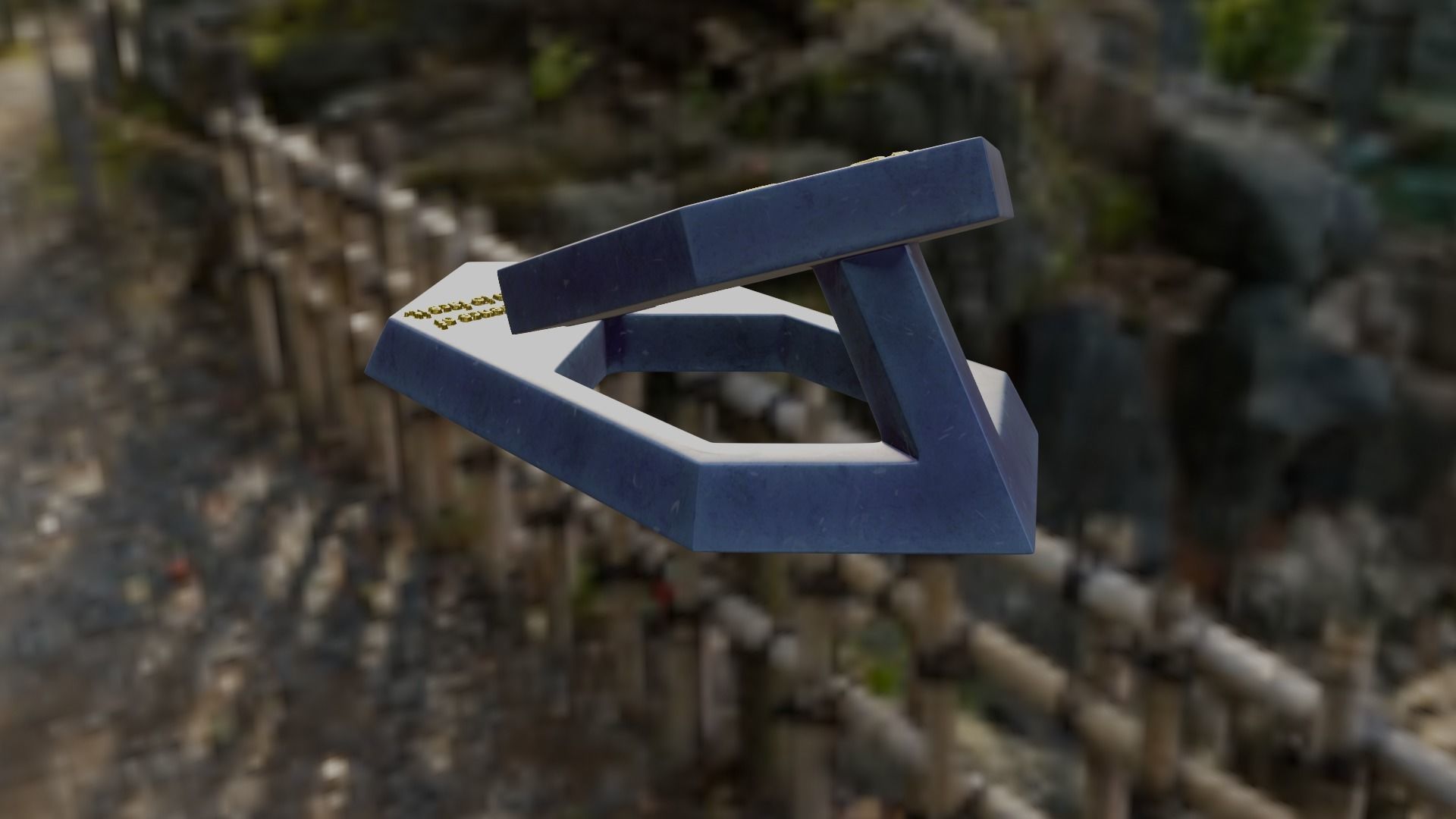 Tablet with motivational message about courage 3D print model_3