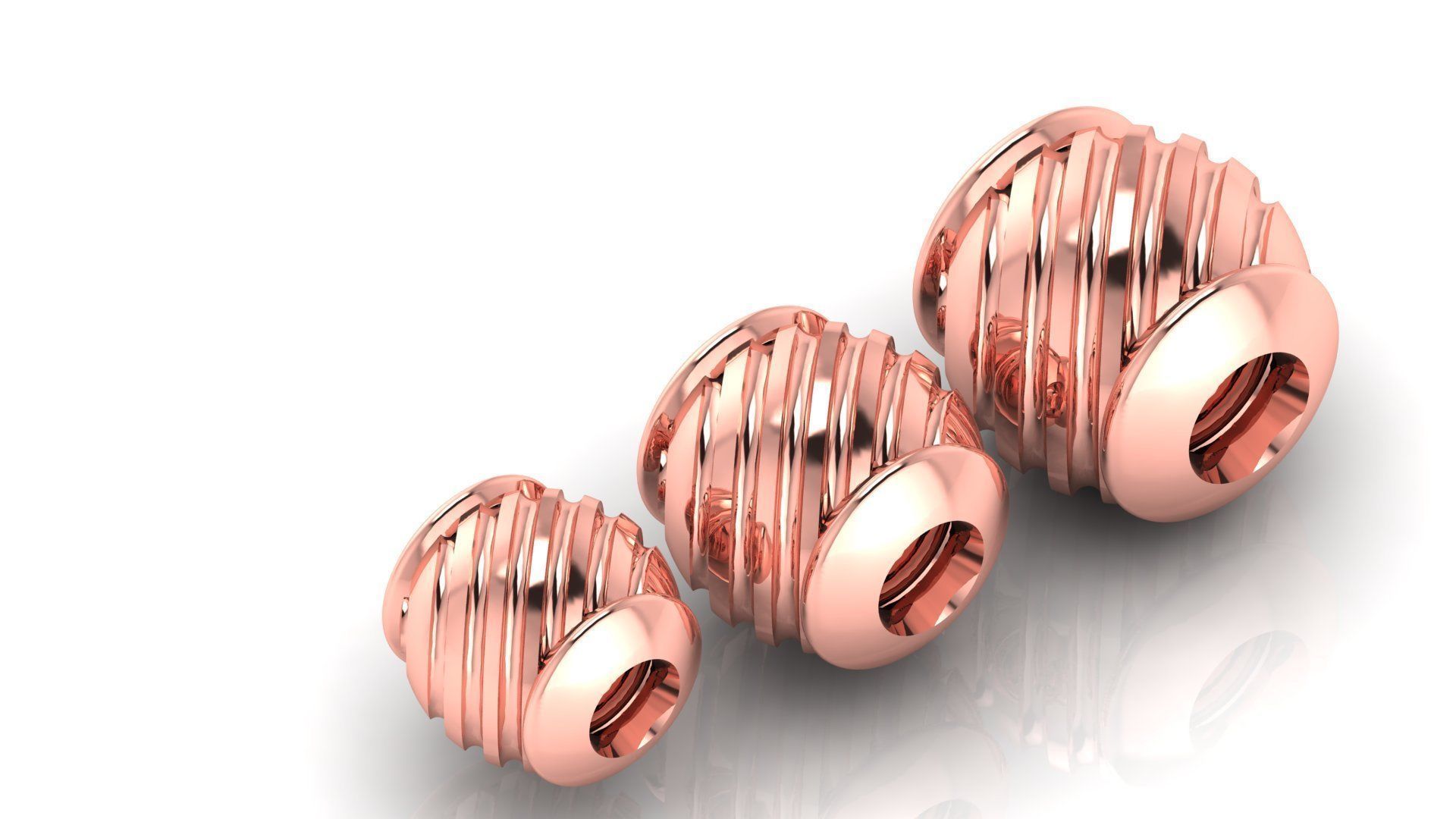 50 UNIQUE DESIGN OF 150 beads or balls or jewelry accessories 3D Model Collection_27