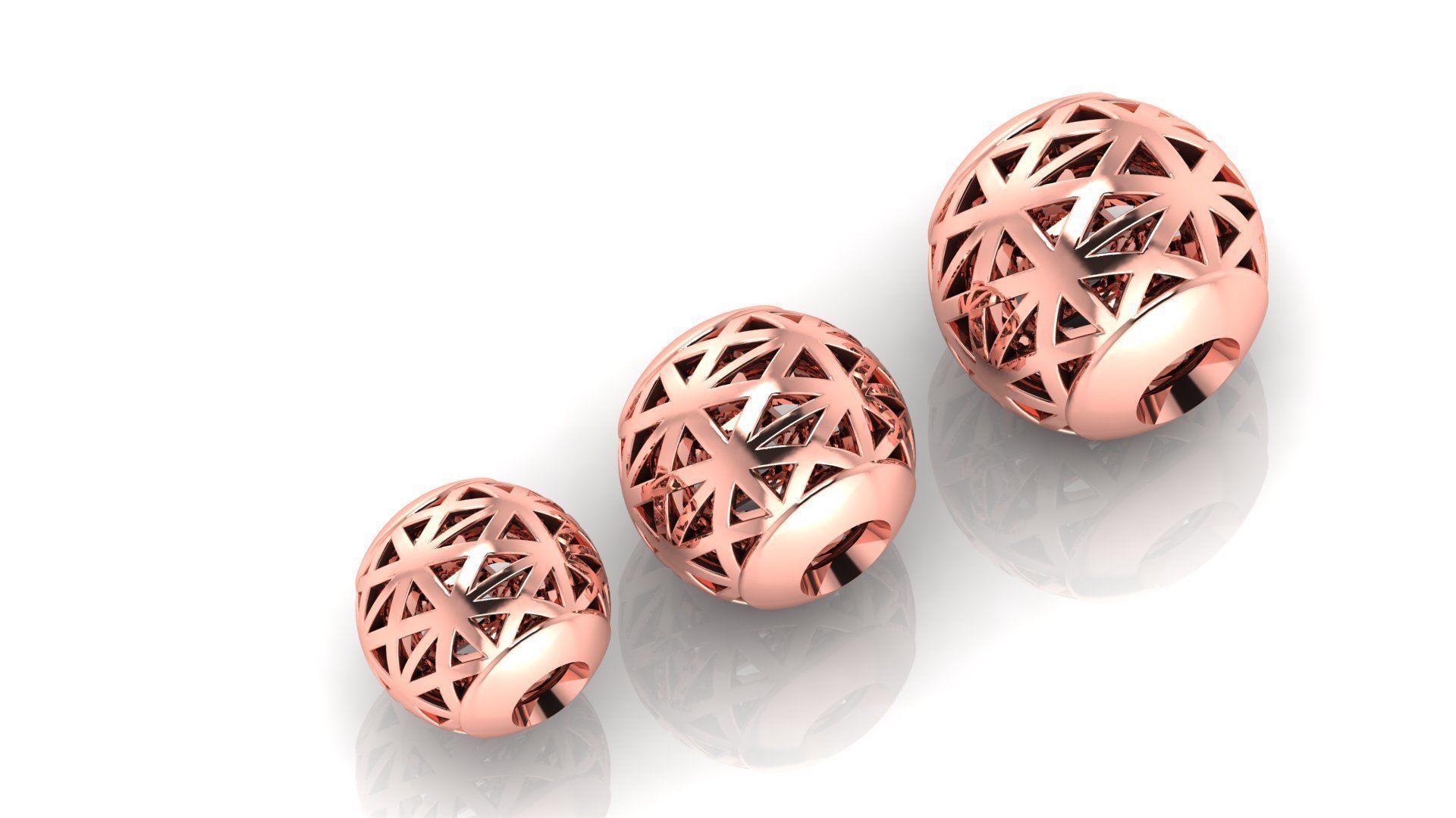 50 UNIQUE DESIGN OF 150 beads or balls or jewelry accessories 3D Model Collection_20