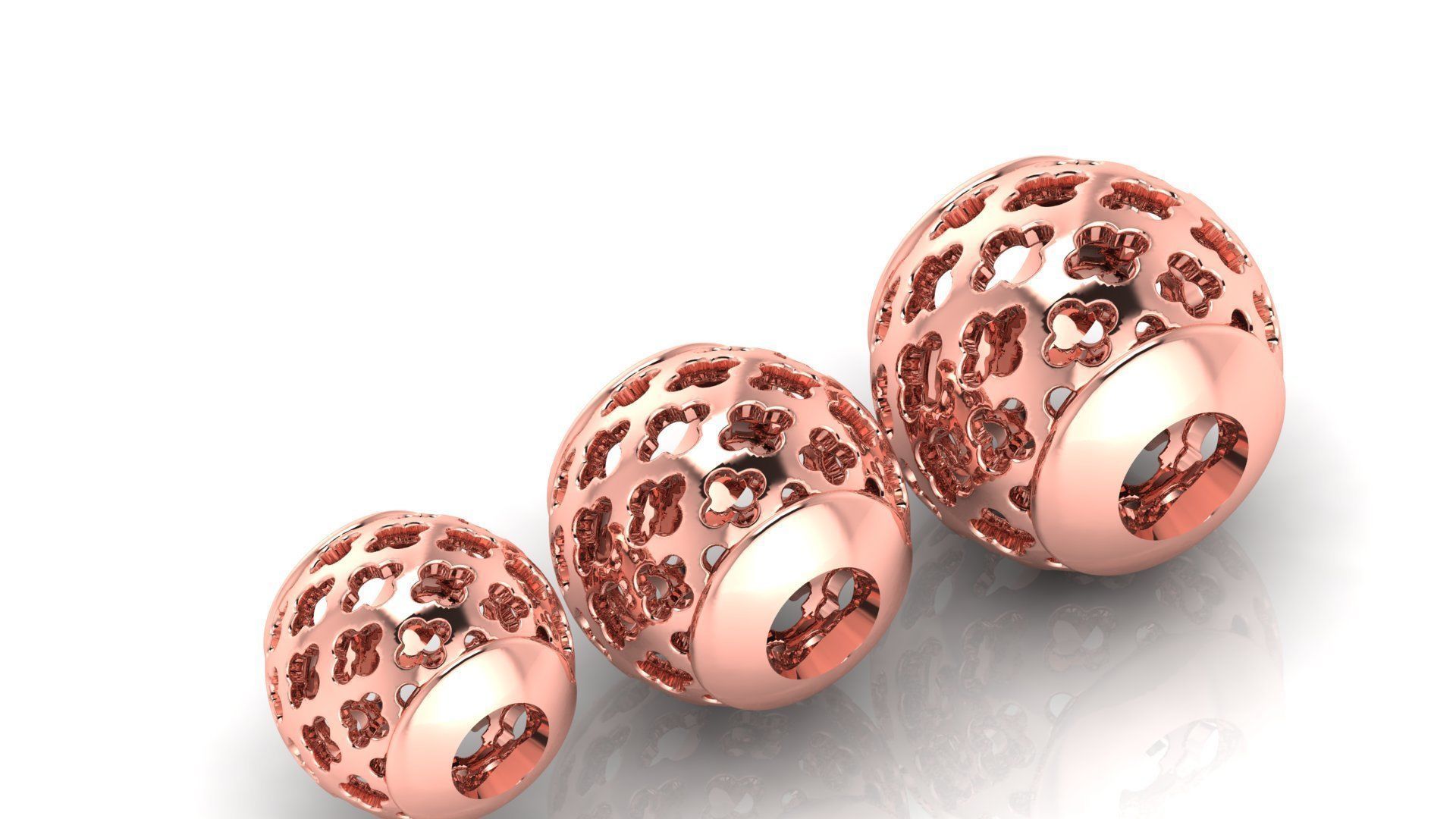 50 UNIQUE DESIGN OF 150 beads or balls or jewelry accessories 3D Model Collection_32