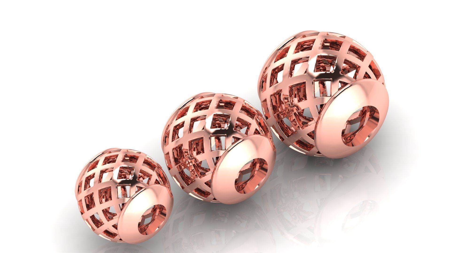 50 UNIQUE DESIGN OF 150 beads or balls or jewelry accessories 3D Model Collection_30