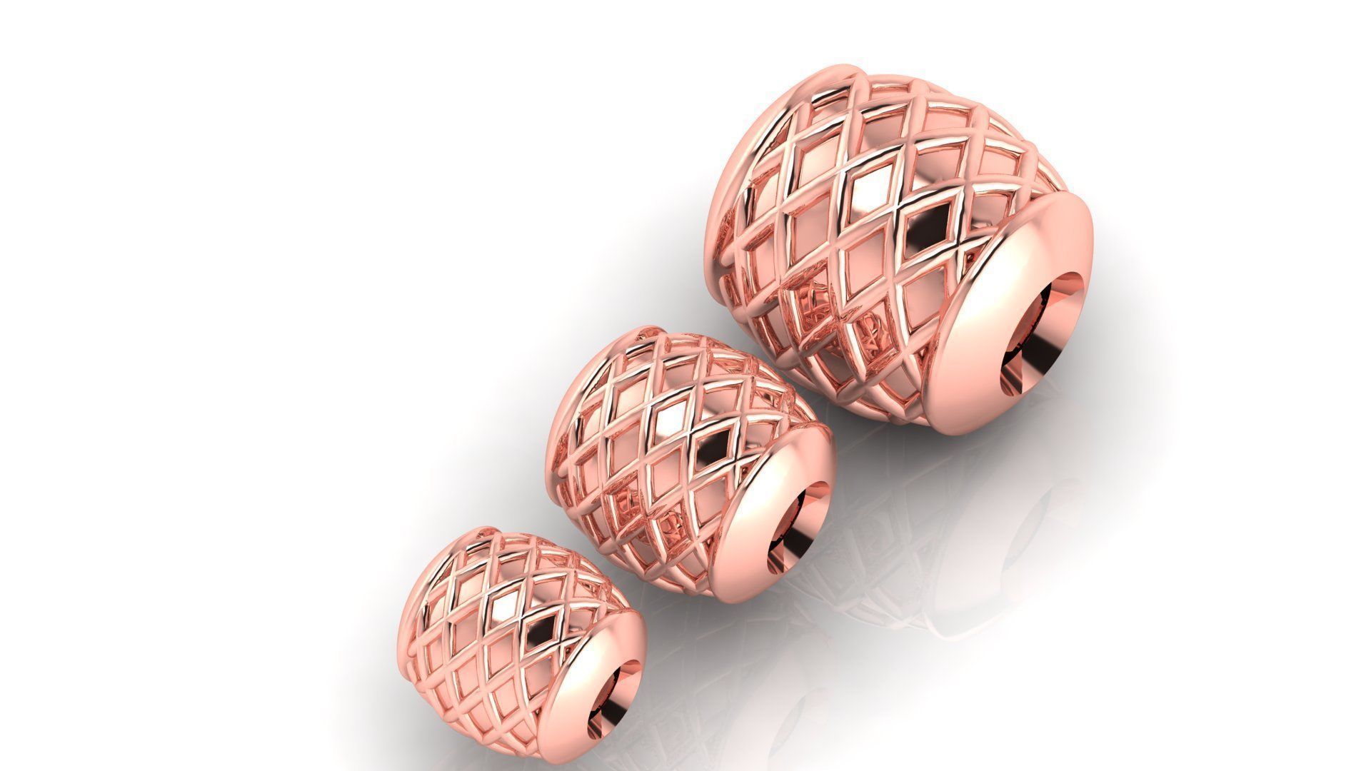 50 UNIQUE DESIGN OF 150 beads or balls or jewelry accessories 3D Model Collection_13