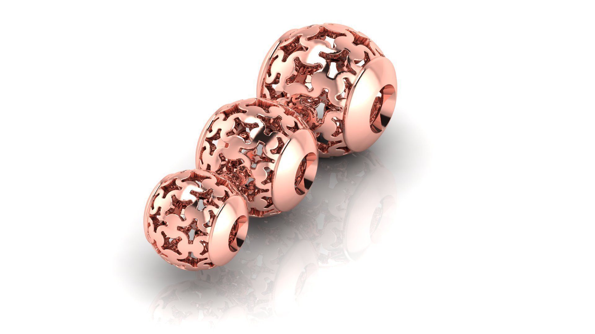 50 UNIQUE DESIGN OF 150 beads or balls or jewelry accessories 3D Model Collection_22