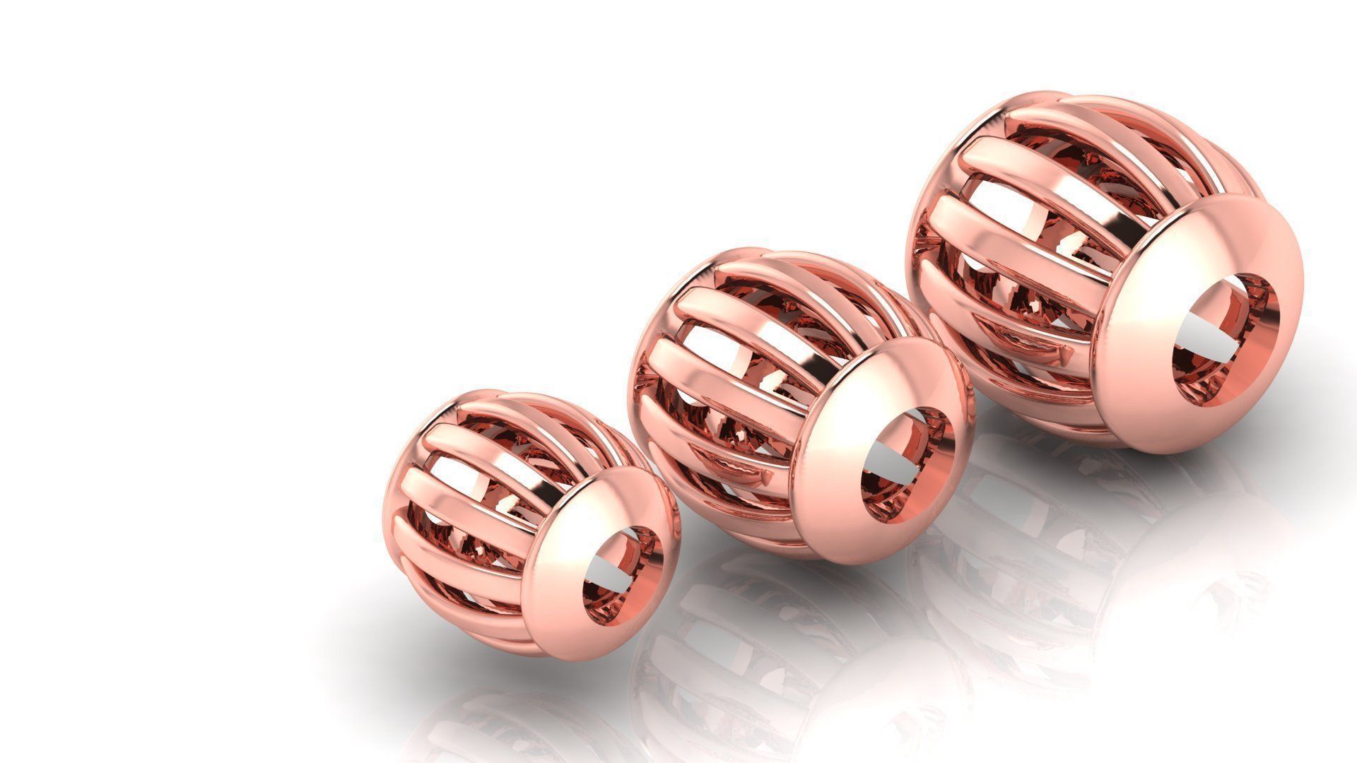 50 UNIQUE DESIGN OF 150 beads or balls or jewelry accessories 3D Model Collection_11