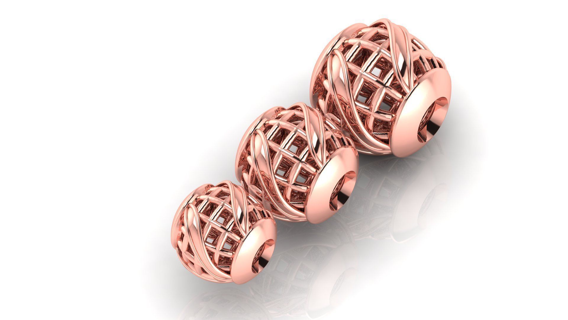 50 UNIQUE DESIGN OF 150 beads or balls or jewelry accessories 3D Model Collection_23