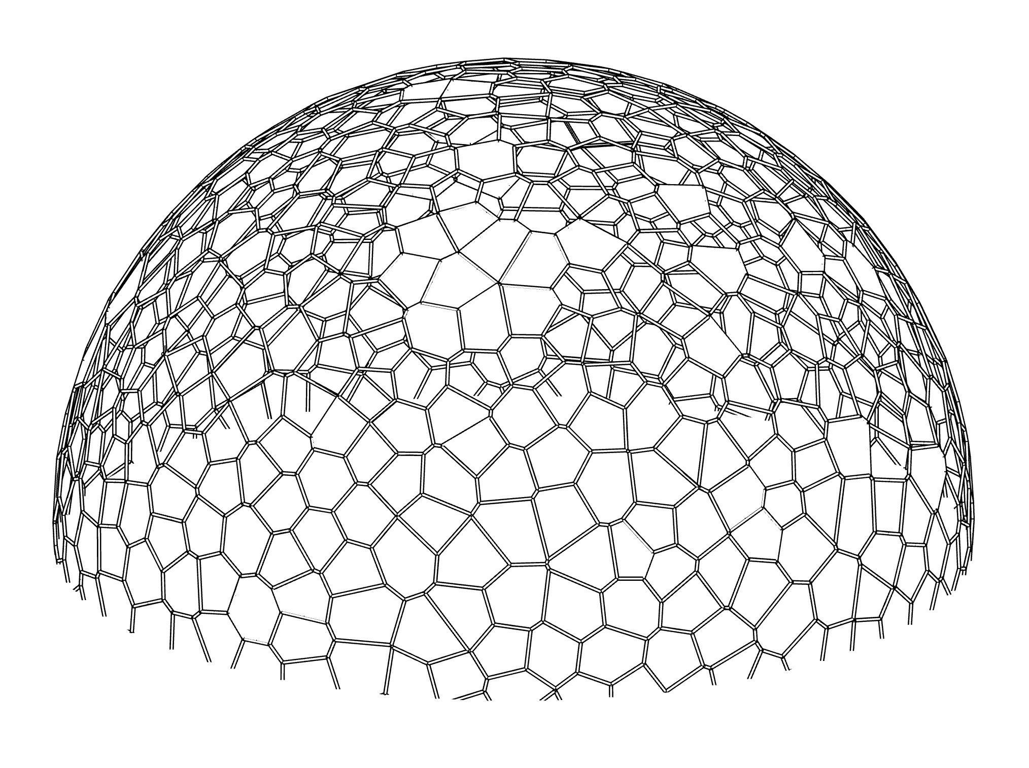 Voronoi Dome 3D model_3