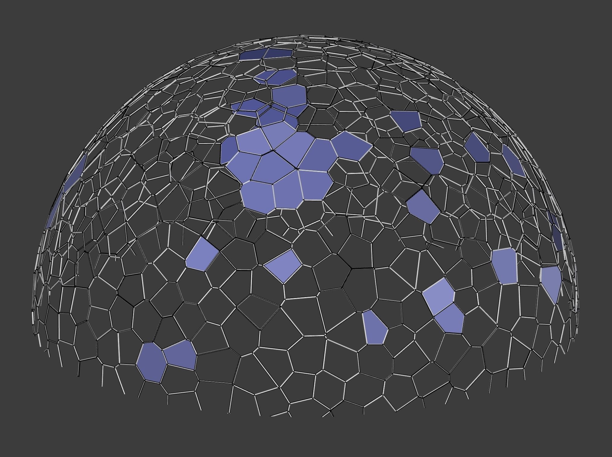Voronoi Dome 3D model_4