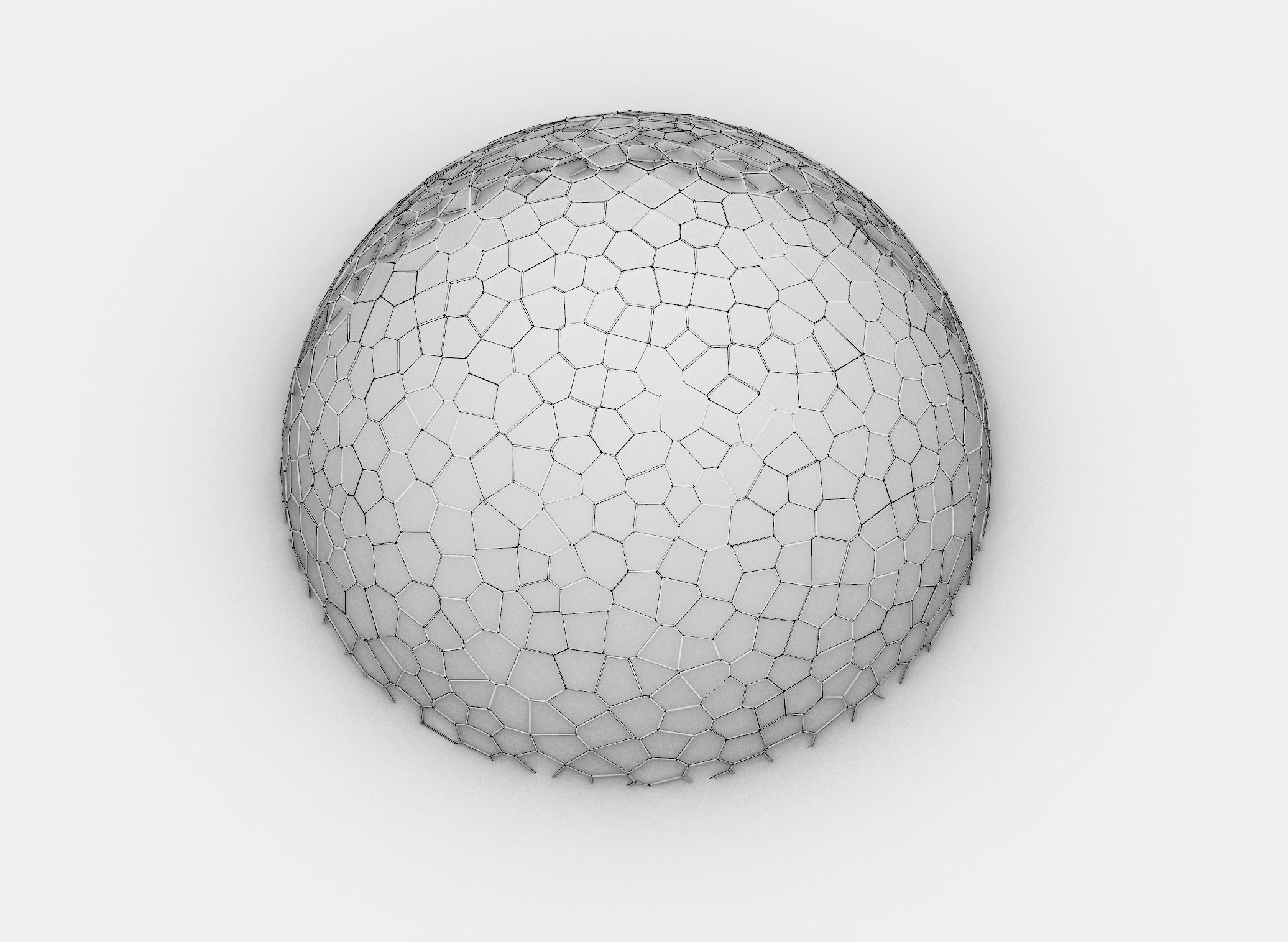 Voronoi Dome 3D model_6