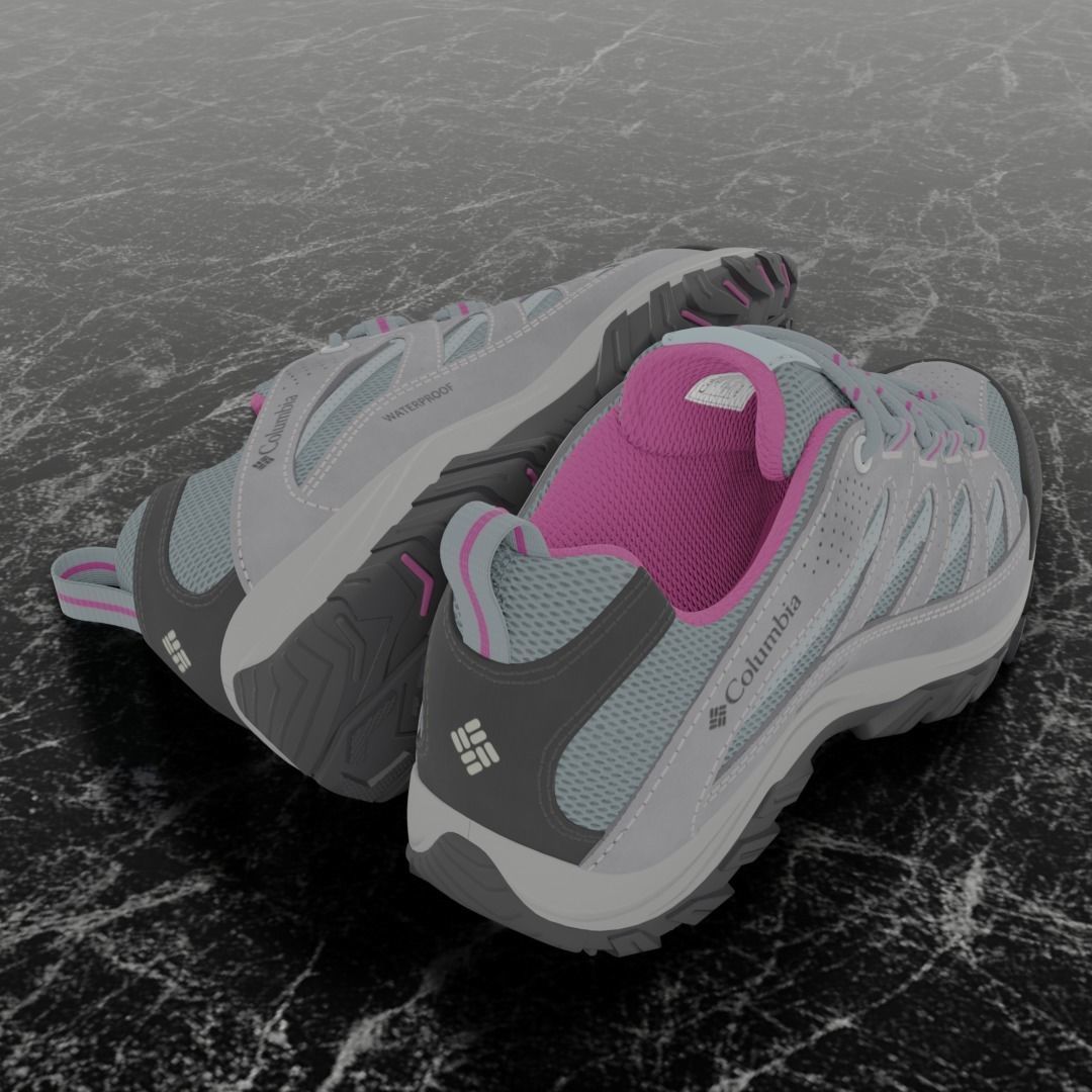 COLUMBIA CRESTWOOD WATERPROOF 3D SHOES Low-poly 3D model_5