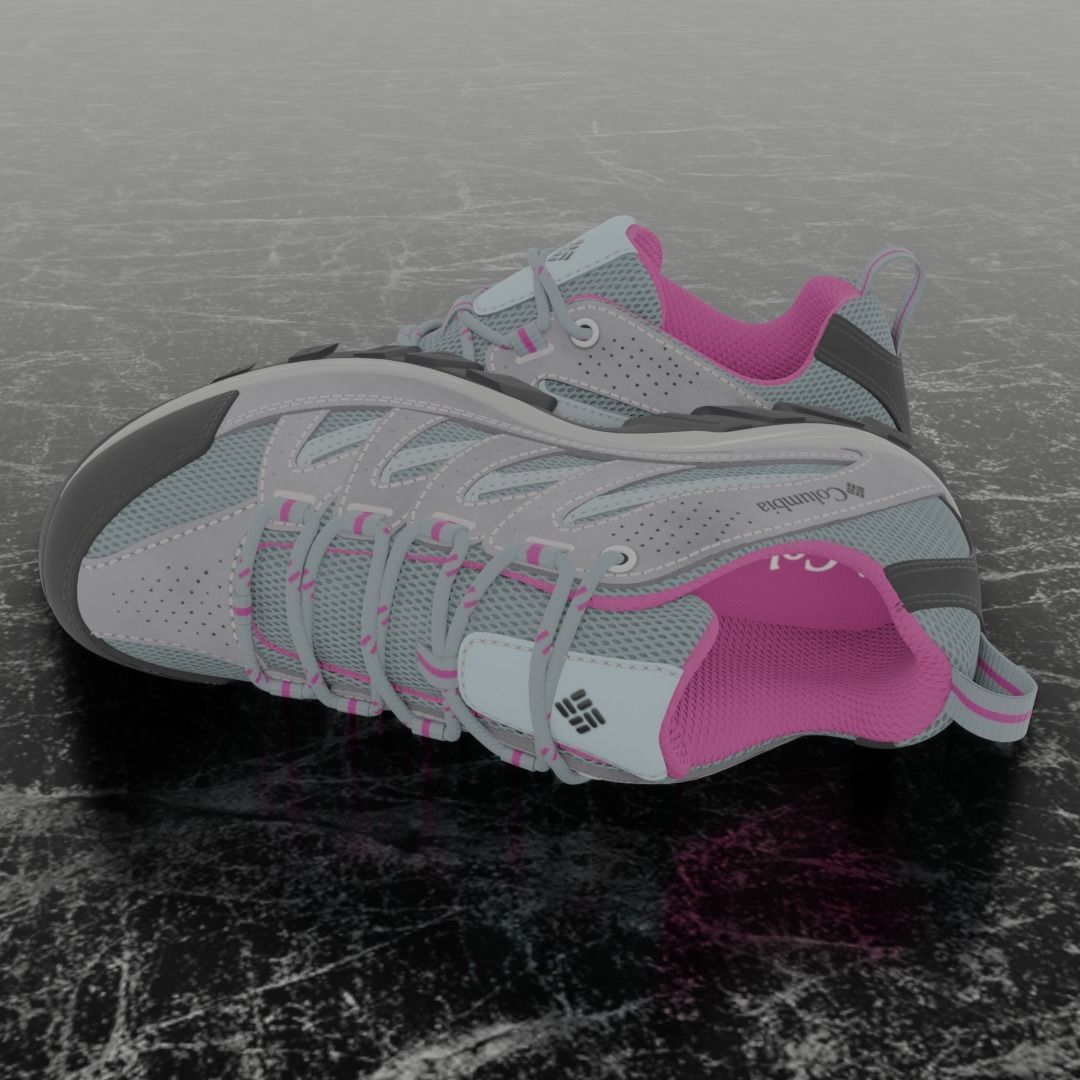 COLUMBIA CRESTWOOD WATERPROOF 3D SHOES Low-poly 3D model_7