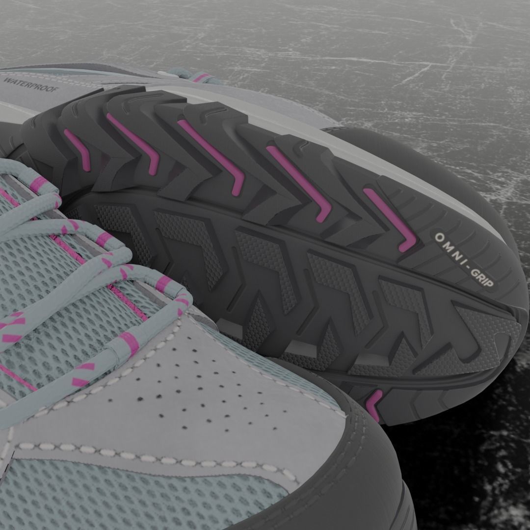 COLUMBIA CRESTWOOD WATERPROOF 3D SHOES Low-poly 3D model_10