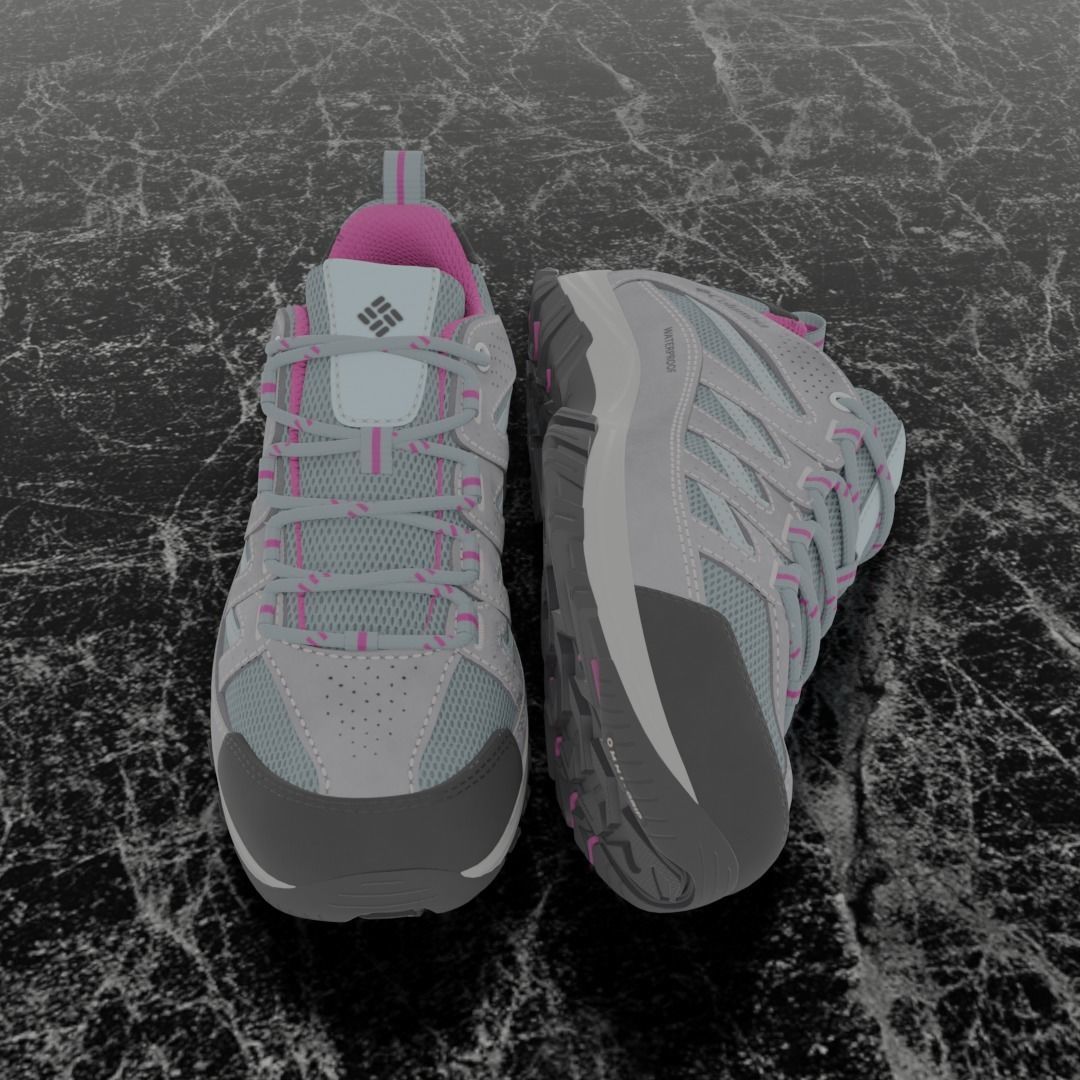 COLUMBIA CRESTWOOD WATERPROOF 3D SHOES Low-poly 3D model_3