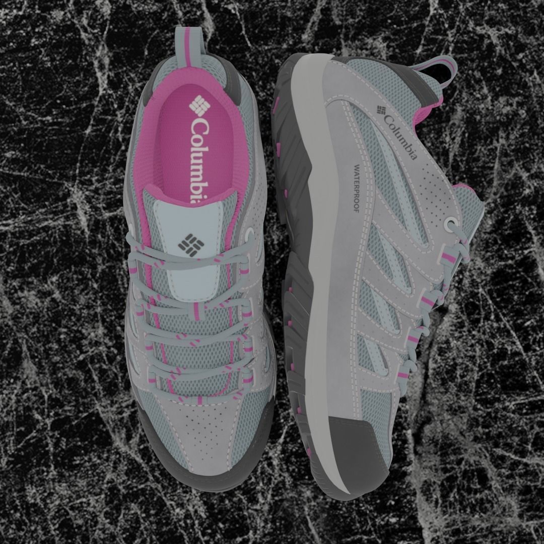 COLUMBIA CRESTWOOD WATERPROOF 3D SHOES Low-poly 3D model_2