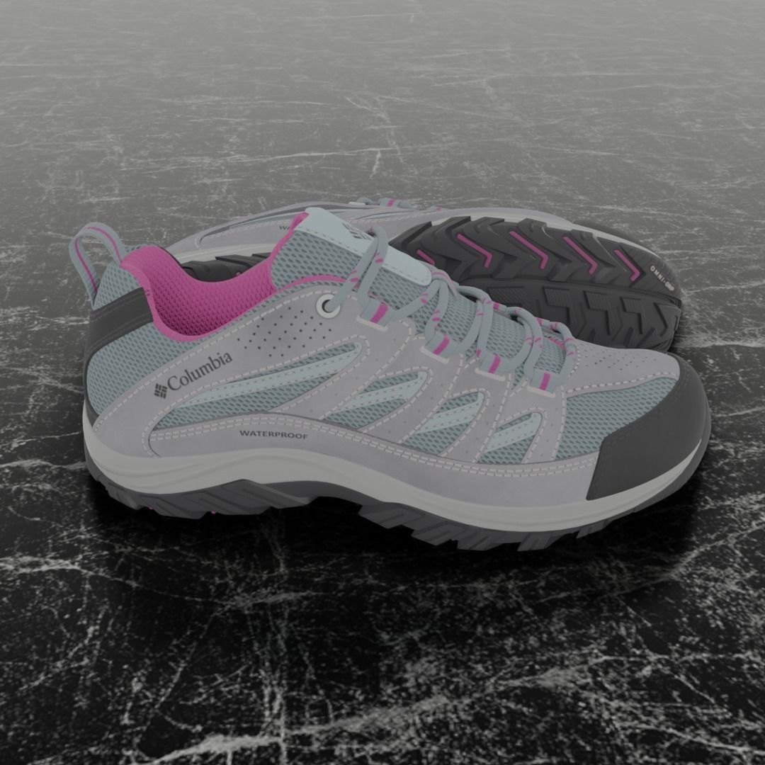 COLUMBIA CRESTWOOD WATERPROOF 3D SHOES Low-poly 3D model_4