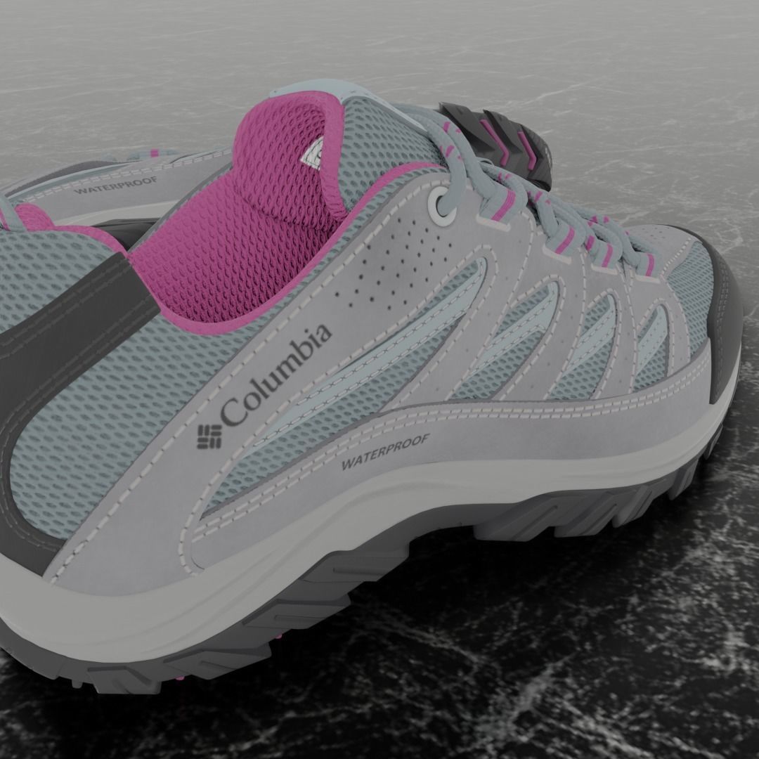 COLUMBIA CRESTWOOD WATERPROOF 3D SHOES Low-poly 3D model_12