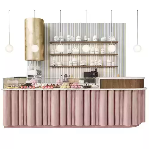 Design of a cafe in a shopping center 