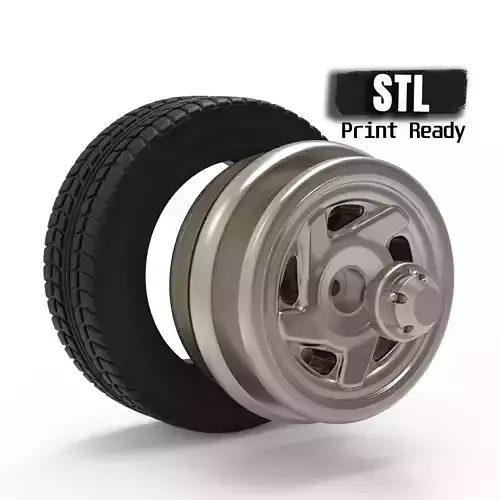Tire Rim for DODGE pickup 1500 for WPL chassis STL files  3D print model