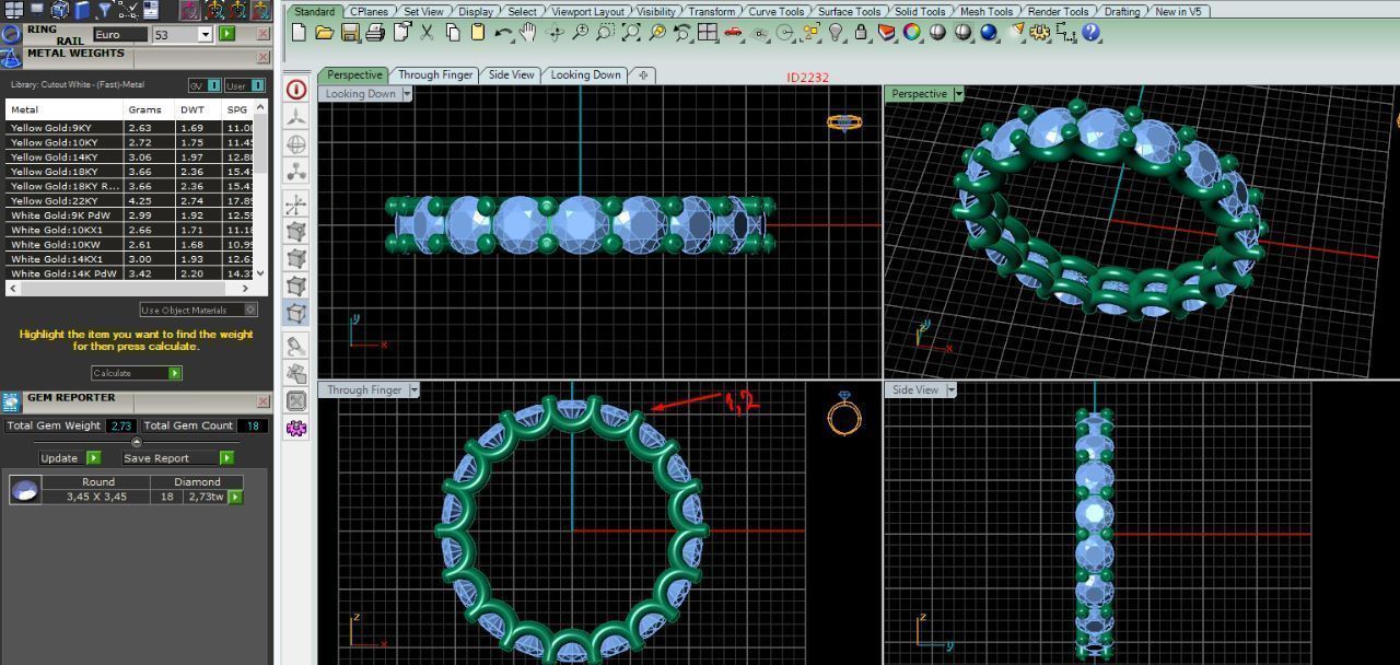  2232 ring U 3D print model_1