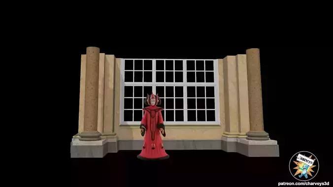 Star Wars Queen Amidala Palace Window Diorama for action figures