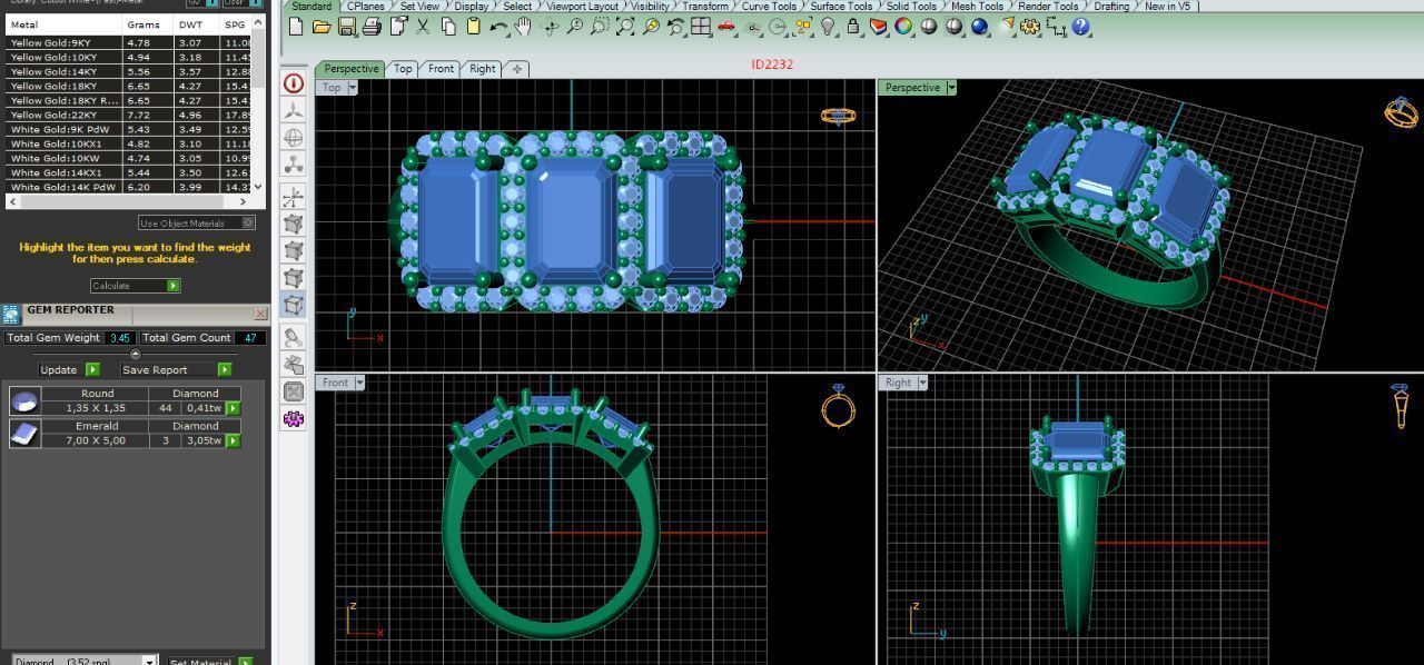  2332 ring 3D print model_2