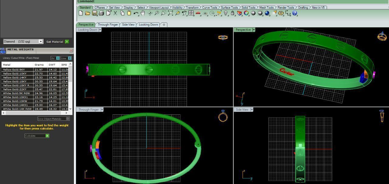 2429 cart bracelet 3D print model_1