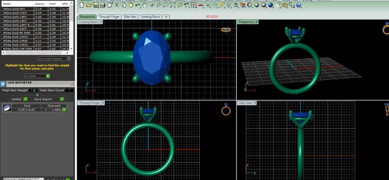 2426 ring oval 3D print model_0