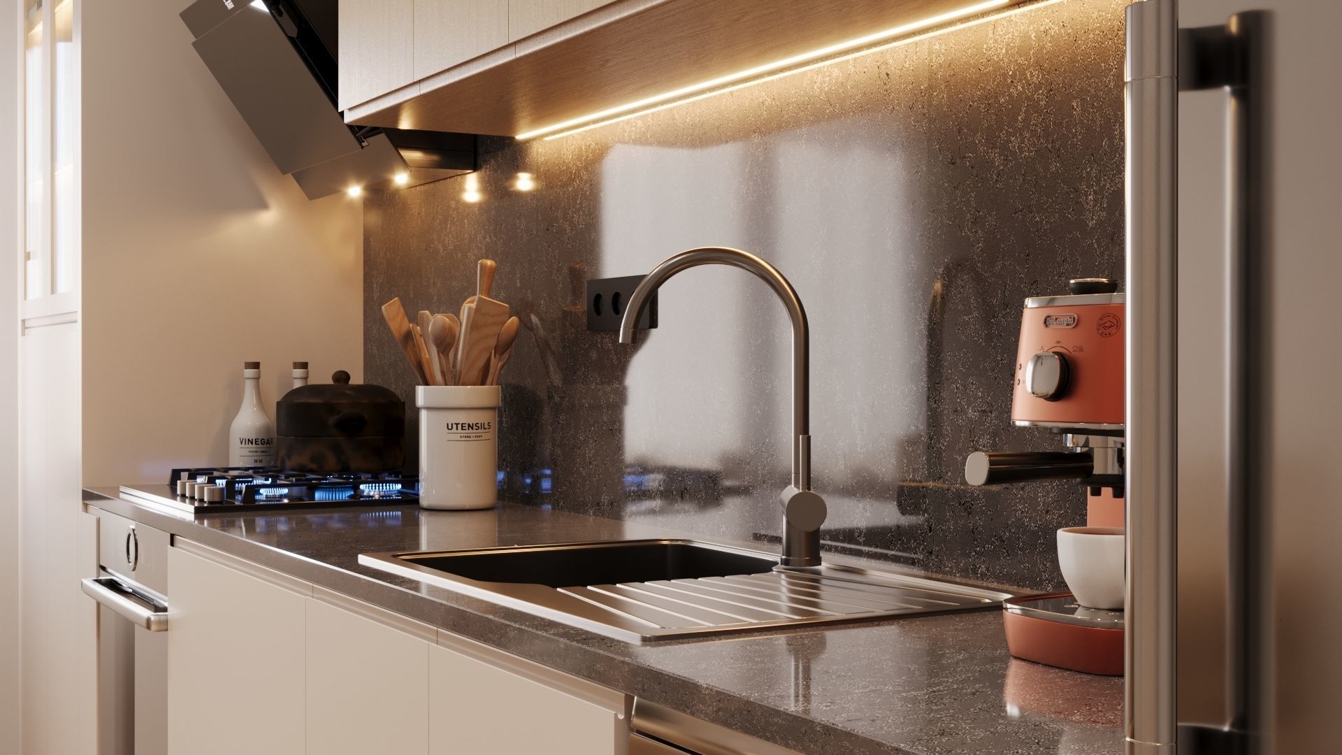 Full Kitchen with all objects 3D model_1