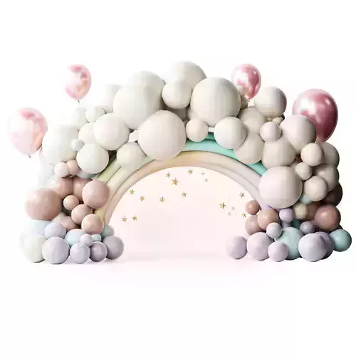 Children arch with balloons