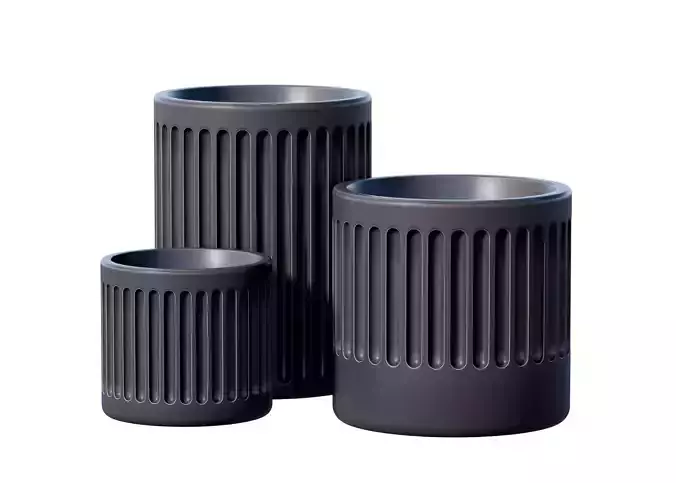 Decorative Fluted Outdoor Flower Vase Urn Pot Set Collection