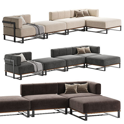 SALIM OUTDOOR SOFA 5 set 3D model