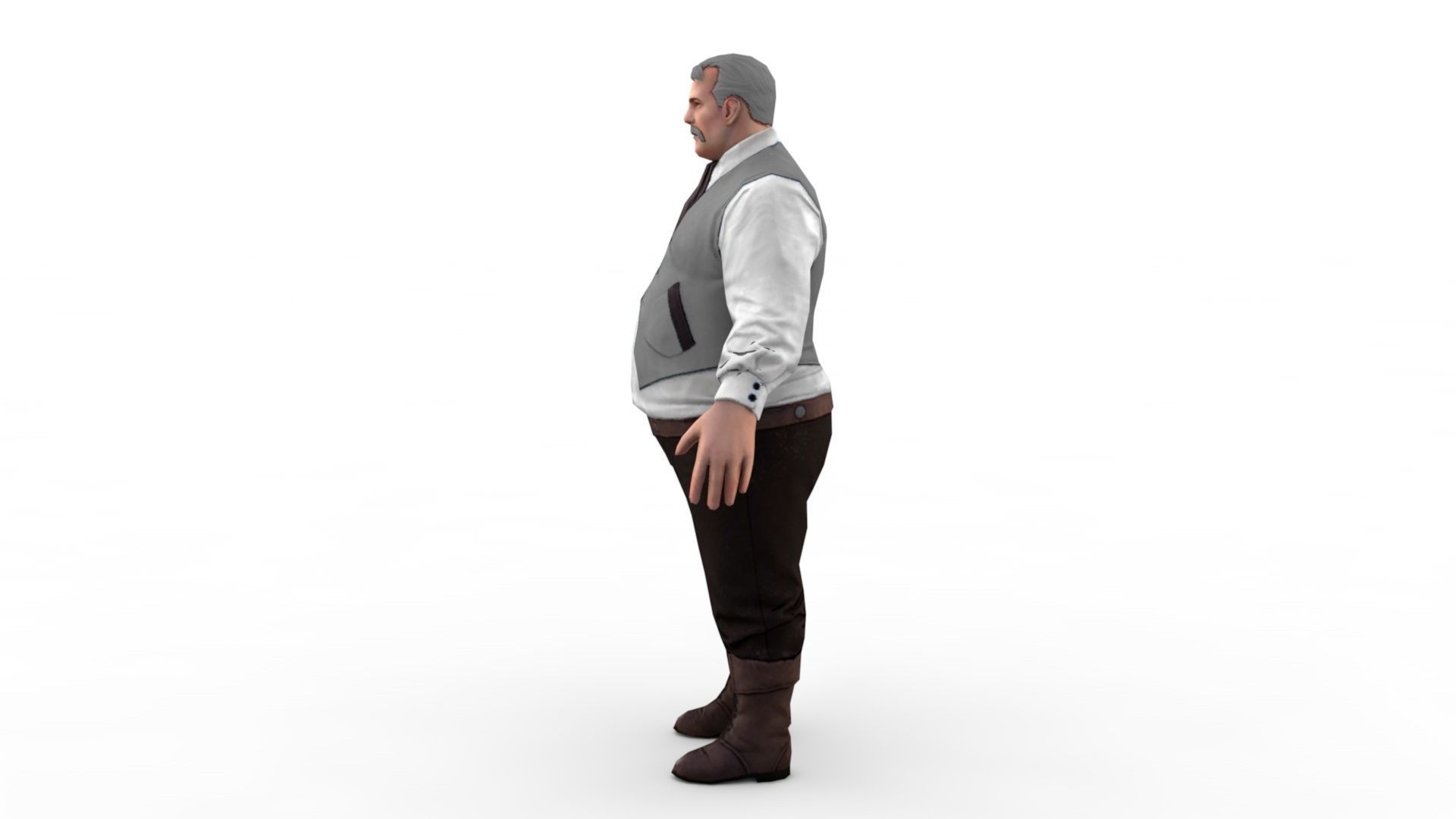Fat man 3D model_2