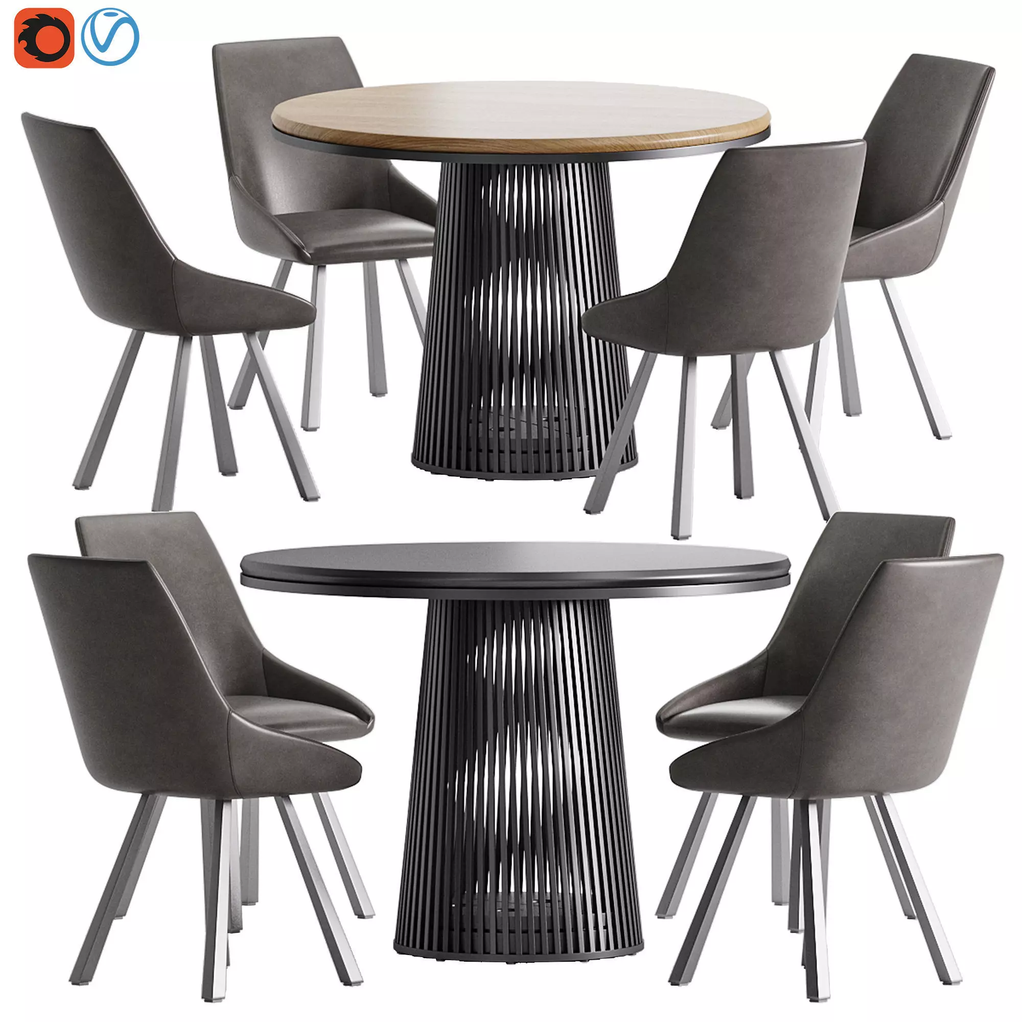 Dining set 168 3D model_0