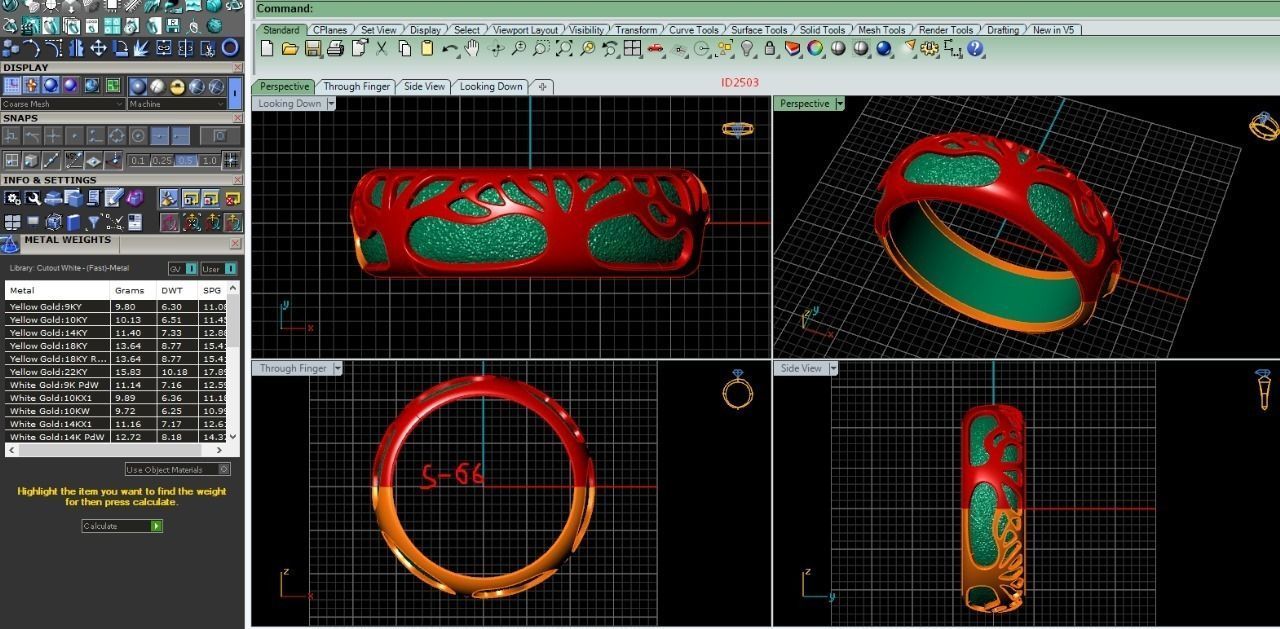   2503 ring tree 3D print model_2