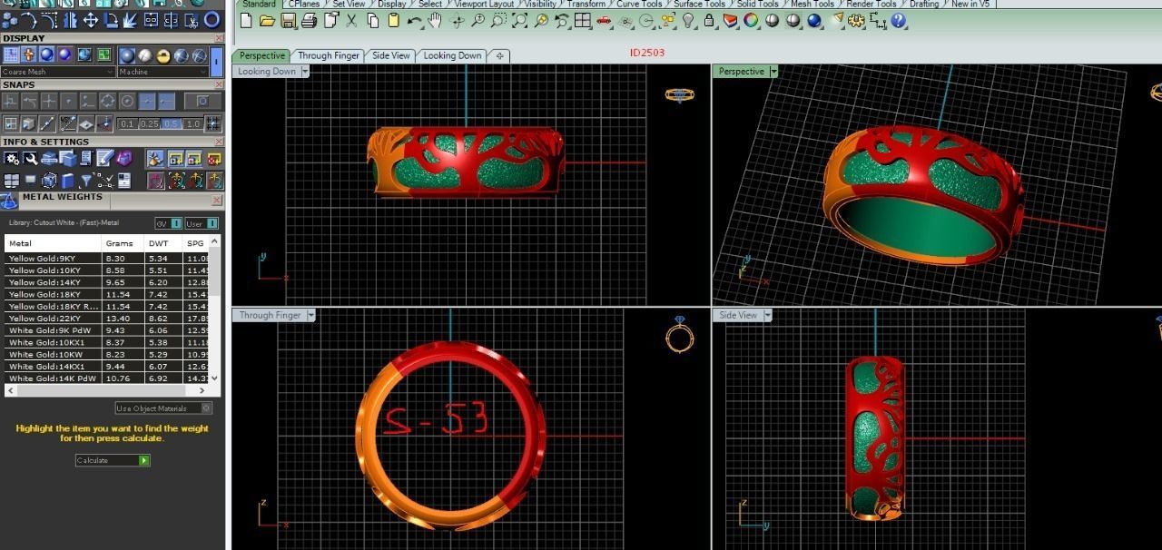   2503 ring tree 3D print model_1
