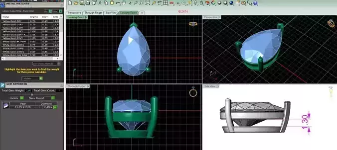 pear  pendant 2476 3D print model