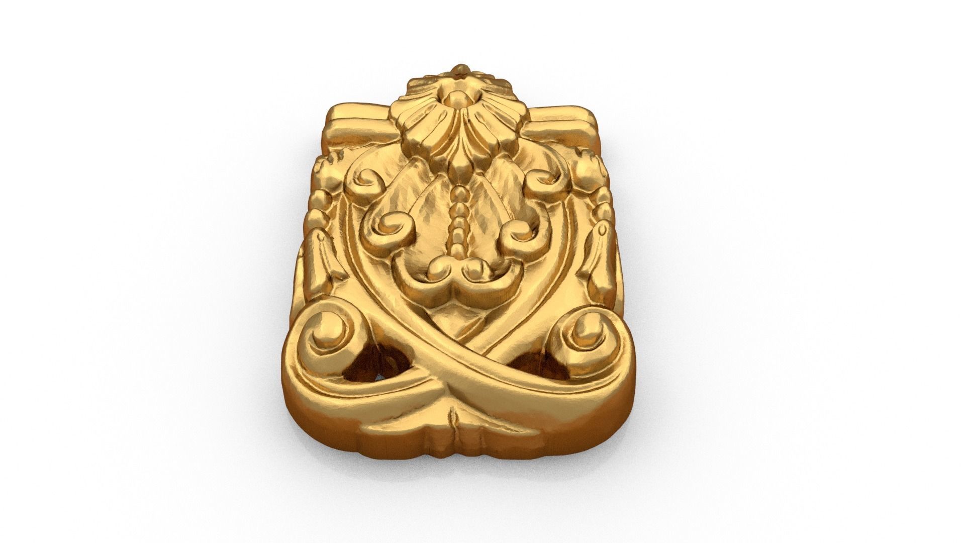 Classic carved decor ornament 488 3D print model_4