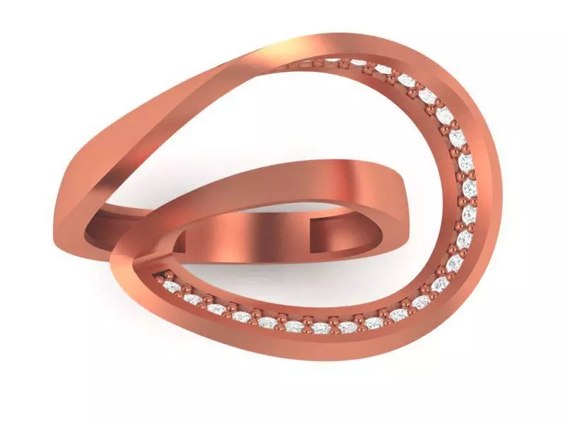 Wire Mesh High Jewelry Cocktail Ring 3D print model
