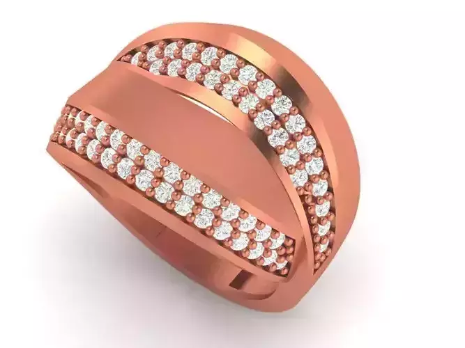 Wire Mesh Plate High Jewelry Cocktail Ring