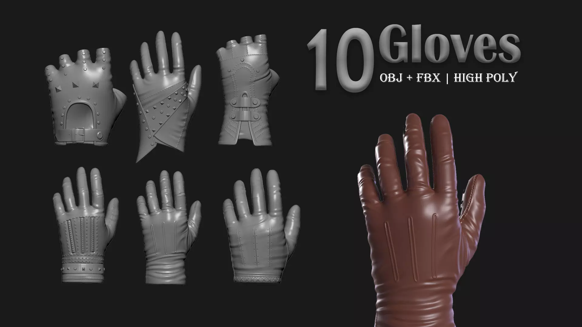 Gloves 3D model_0