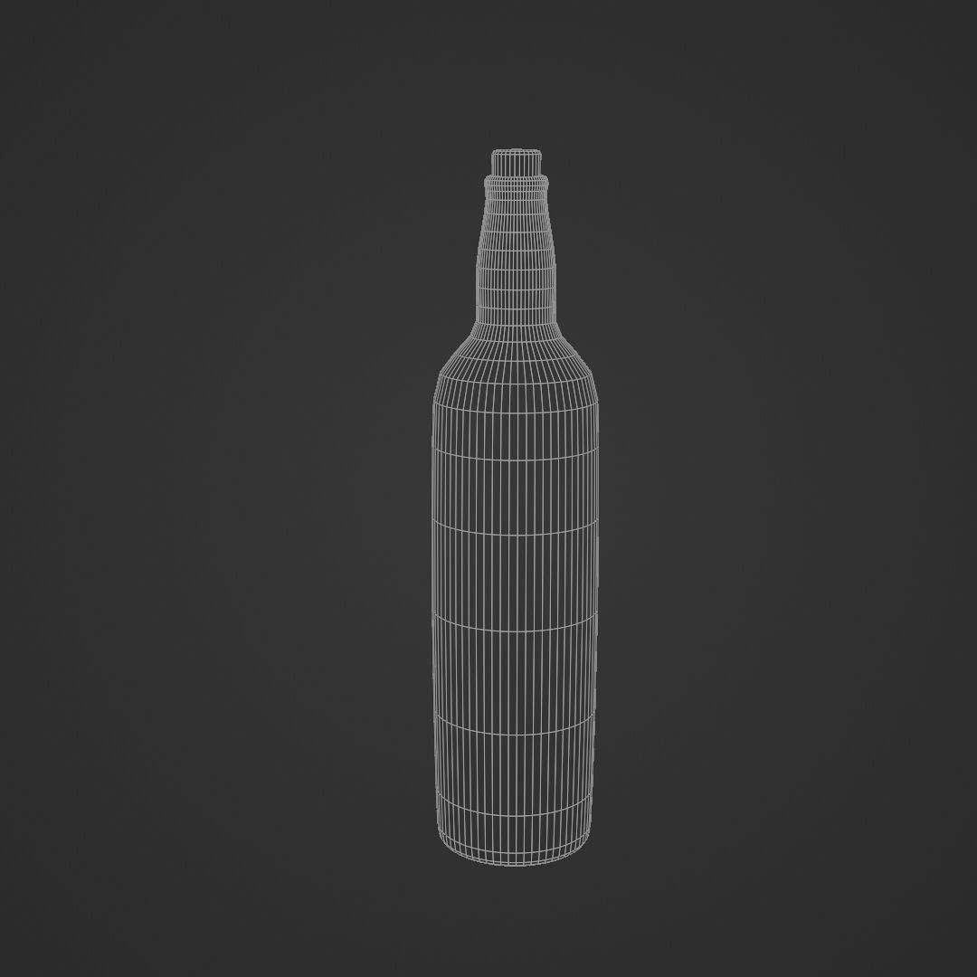 Message in a bottle Low-poly 3D model_2