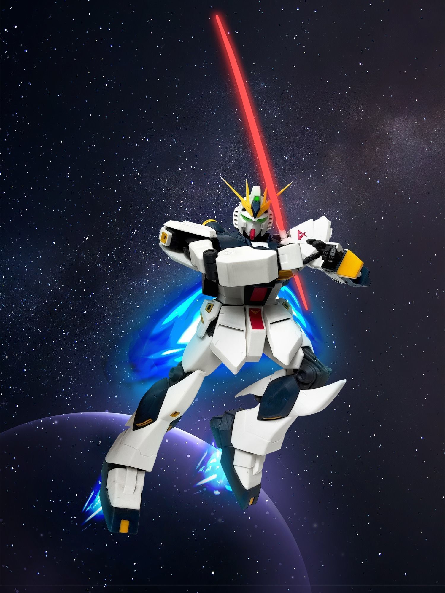 Fully Articulated RX-93 Nu Gundam  3D print model_4