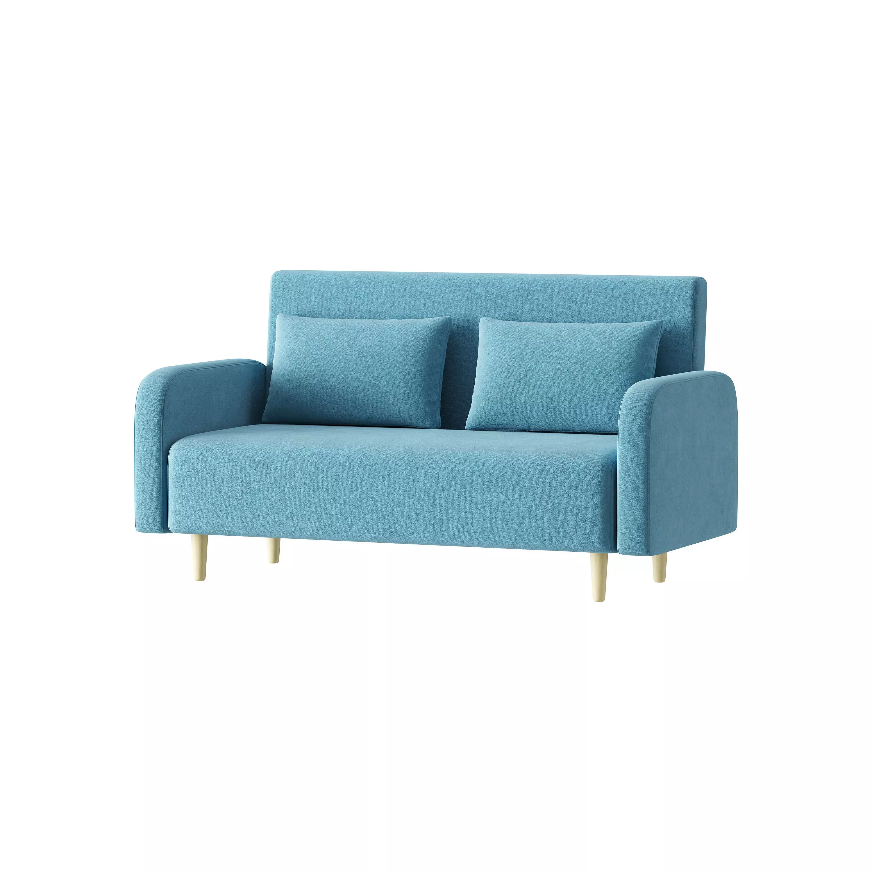 Contemporary Seats 2 Solid Color Sofa 3D model_0