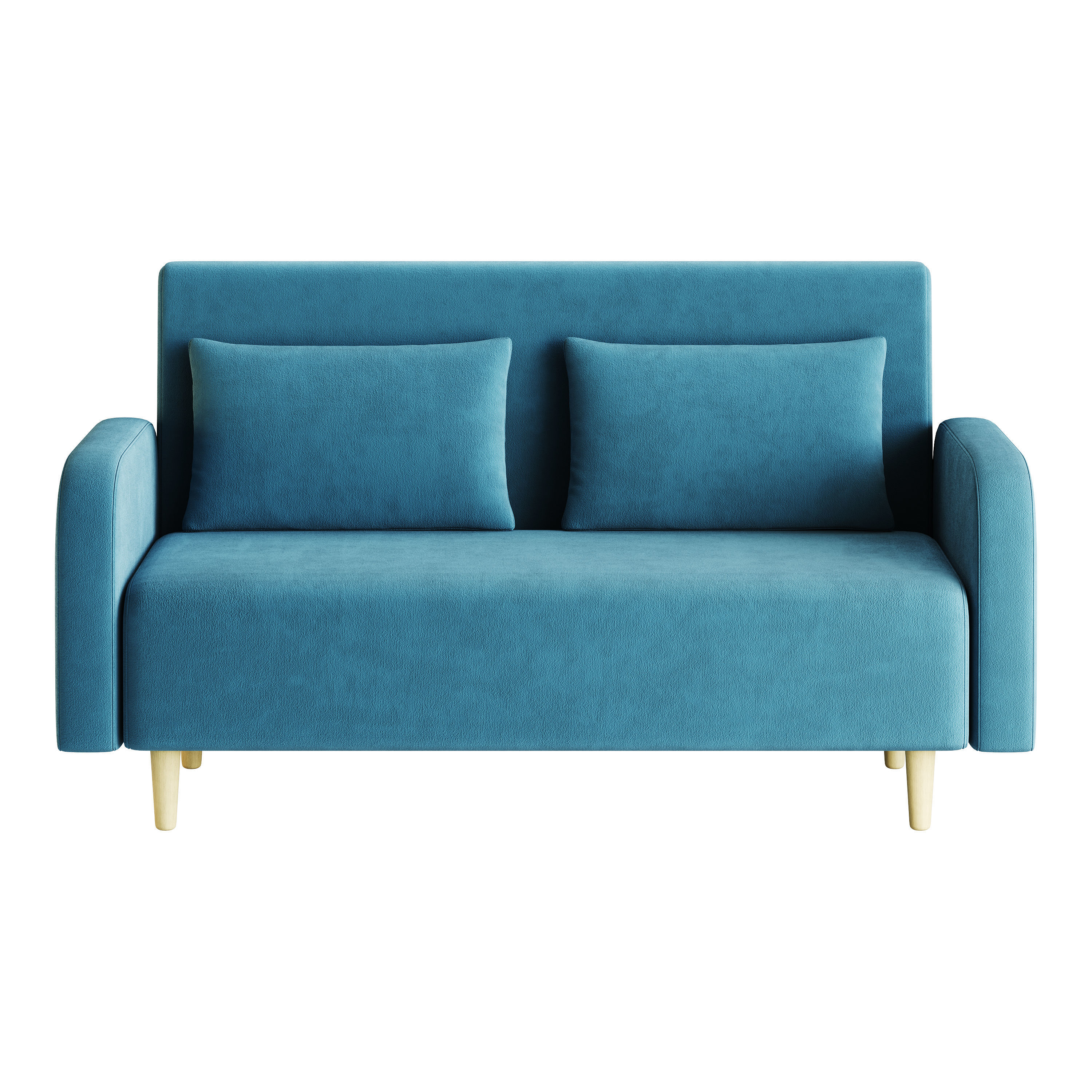 Contemporary Seats 2 Solid Color Sofa 3D model_4