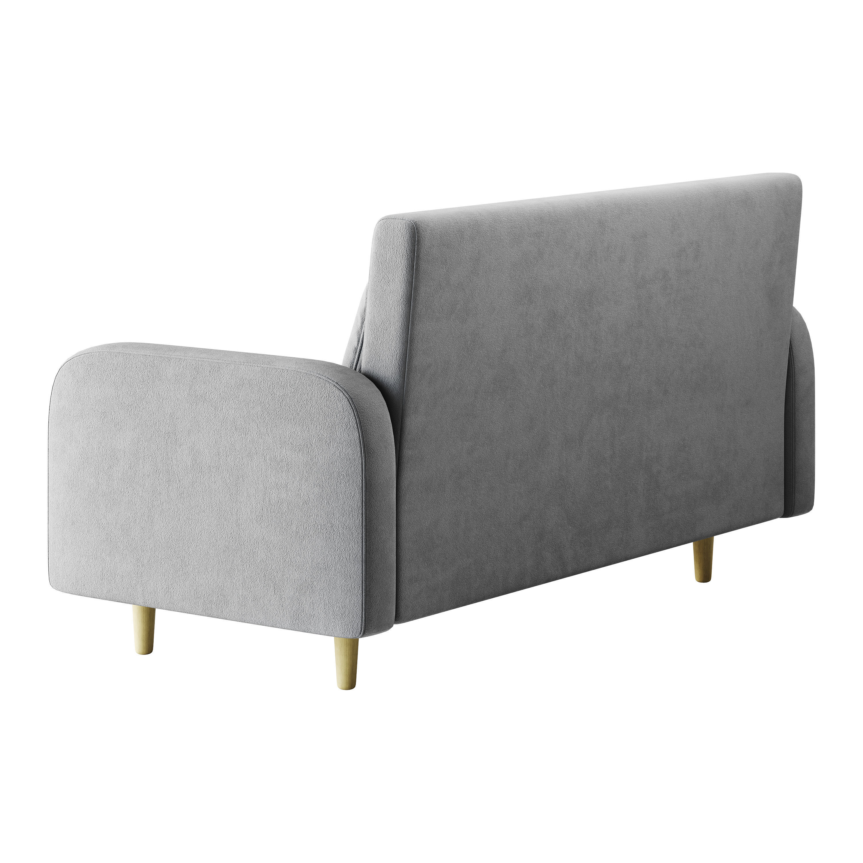 Contemporary Seats 2 Solid Color Sofa 3D model_7