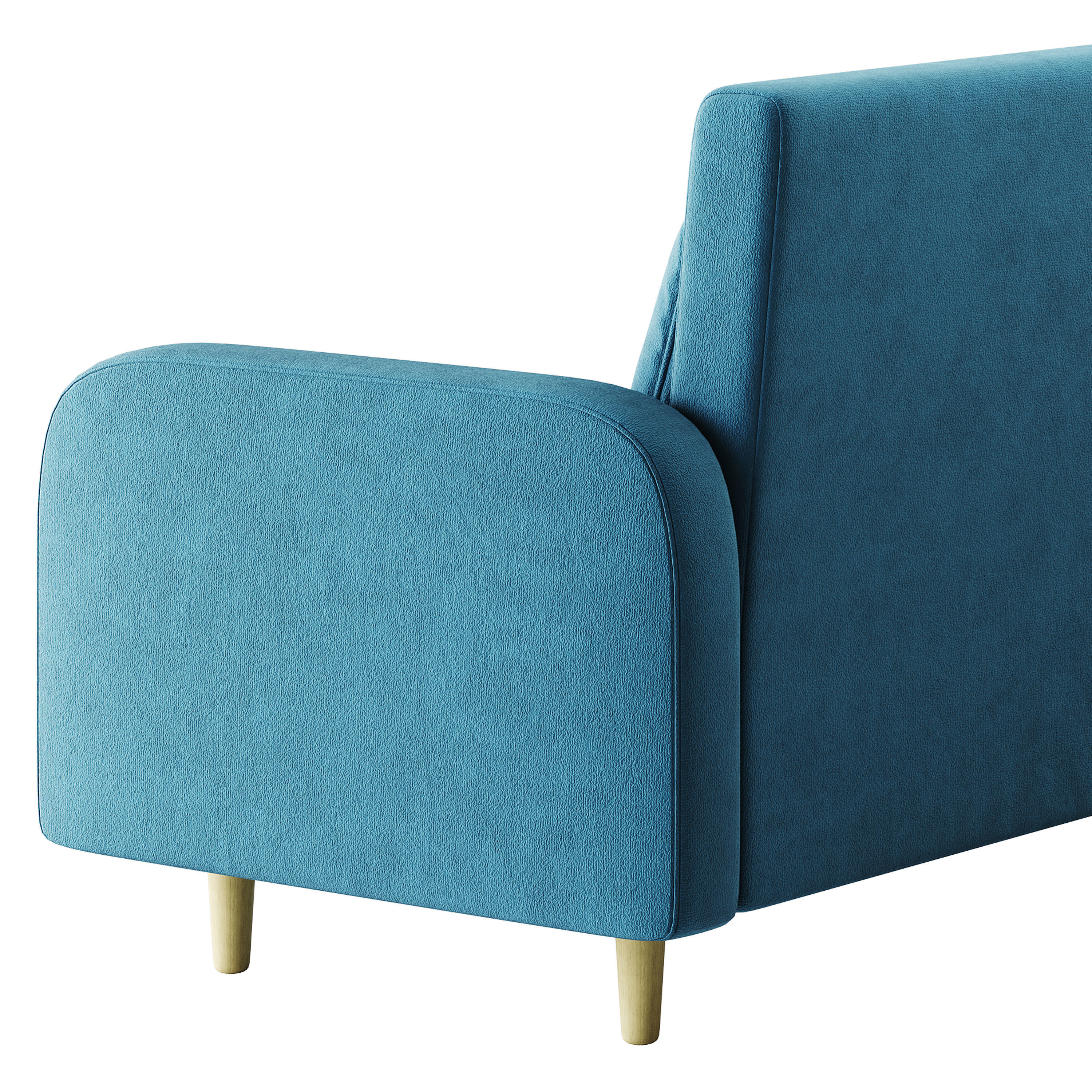 Contemporary Seats 2 Solid Color Sofa 3D model_10