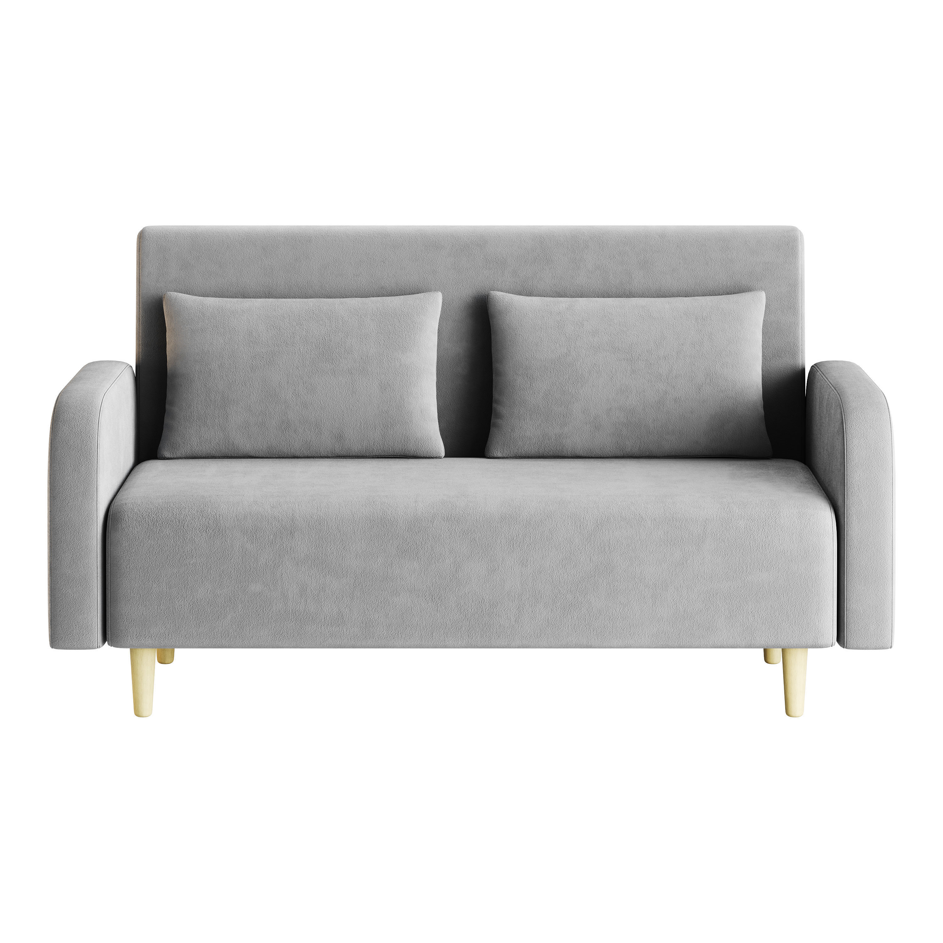 Contemporary Seats 2 Solid Color Sofa 3D model_1